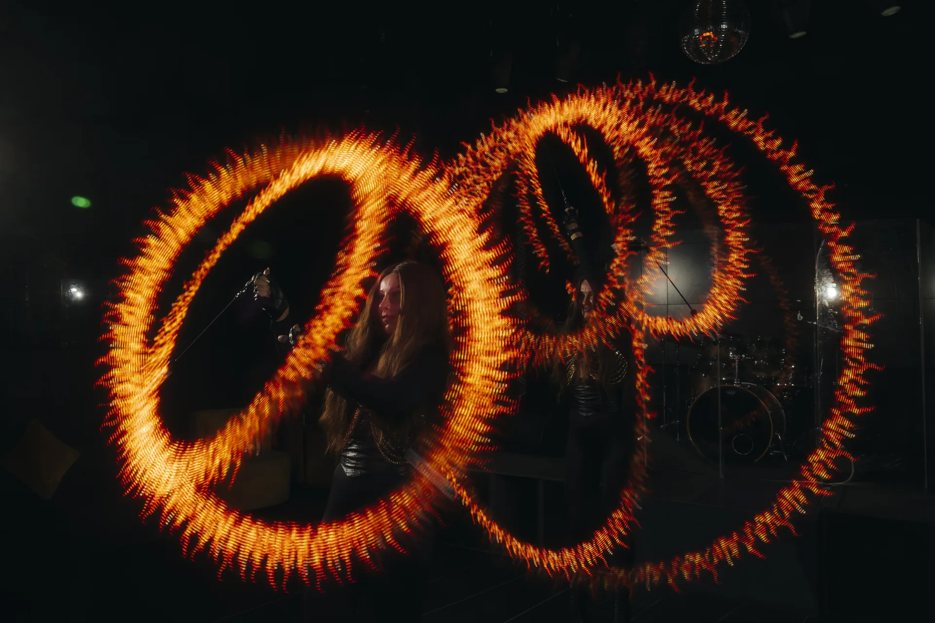 Fire poi performance